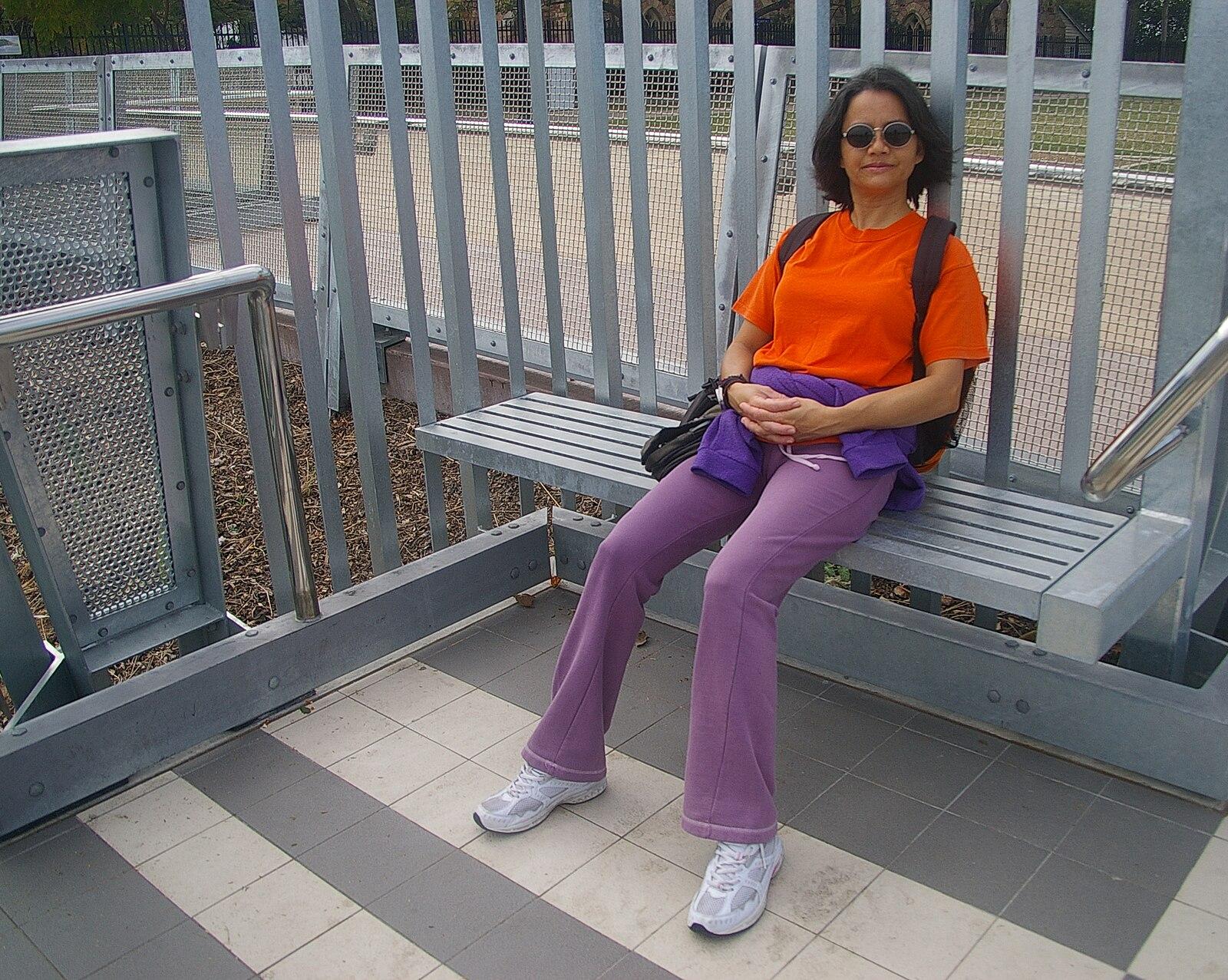 Audrey at Kangaroo Point park lookout Kangaroo Point IMGP3905